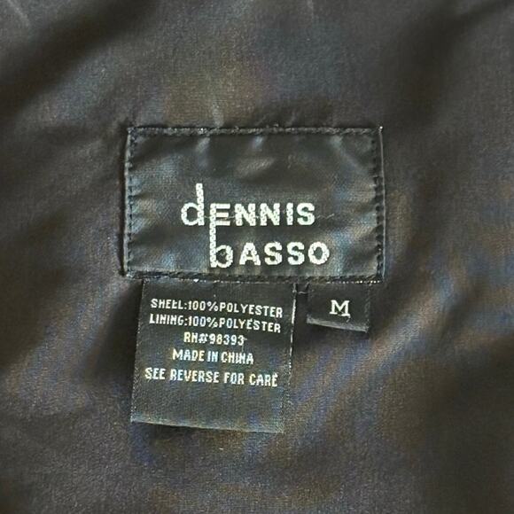 VTG Dennis Basso Nylon Barn Jacket Rain Coat Women's M | Black & Animal Print - Picture 7 of 12